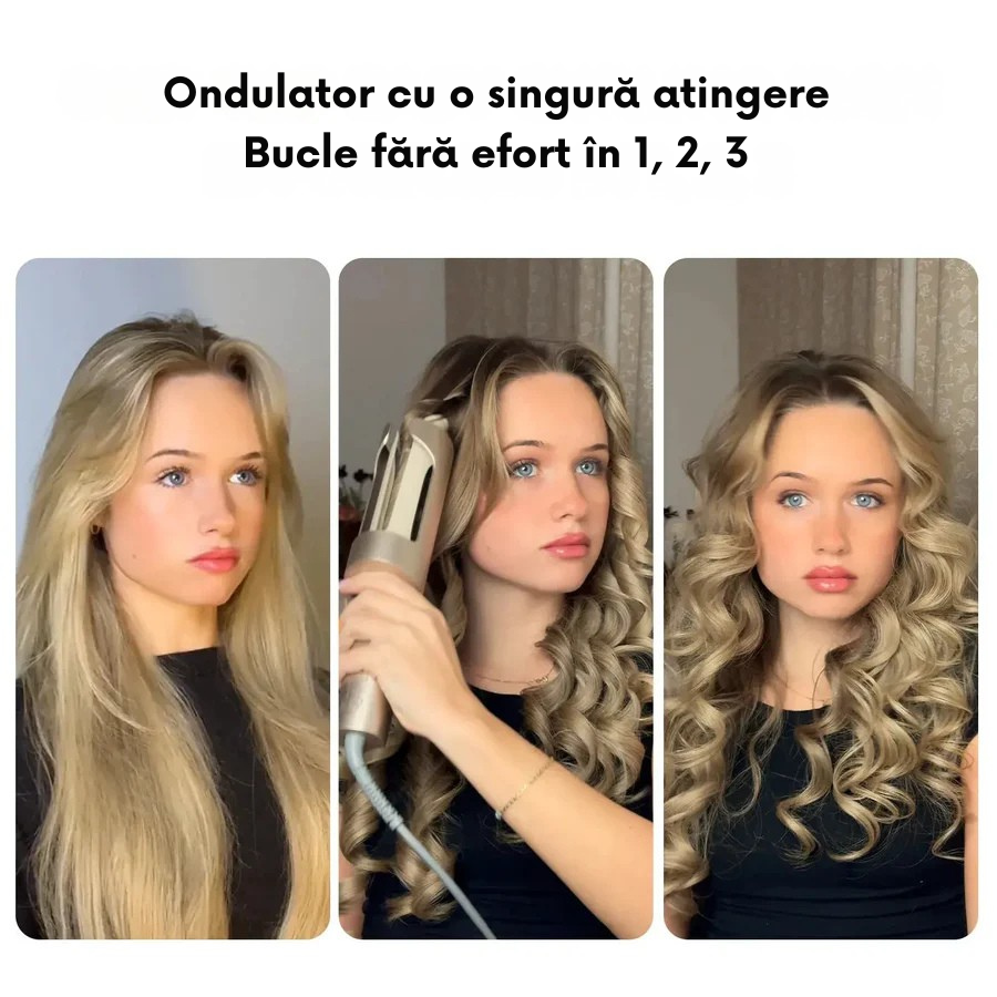 Ondulator Automat Profesional – Bucle Perfecte în Câteva Minute, Fără Efort